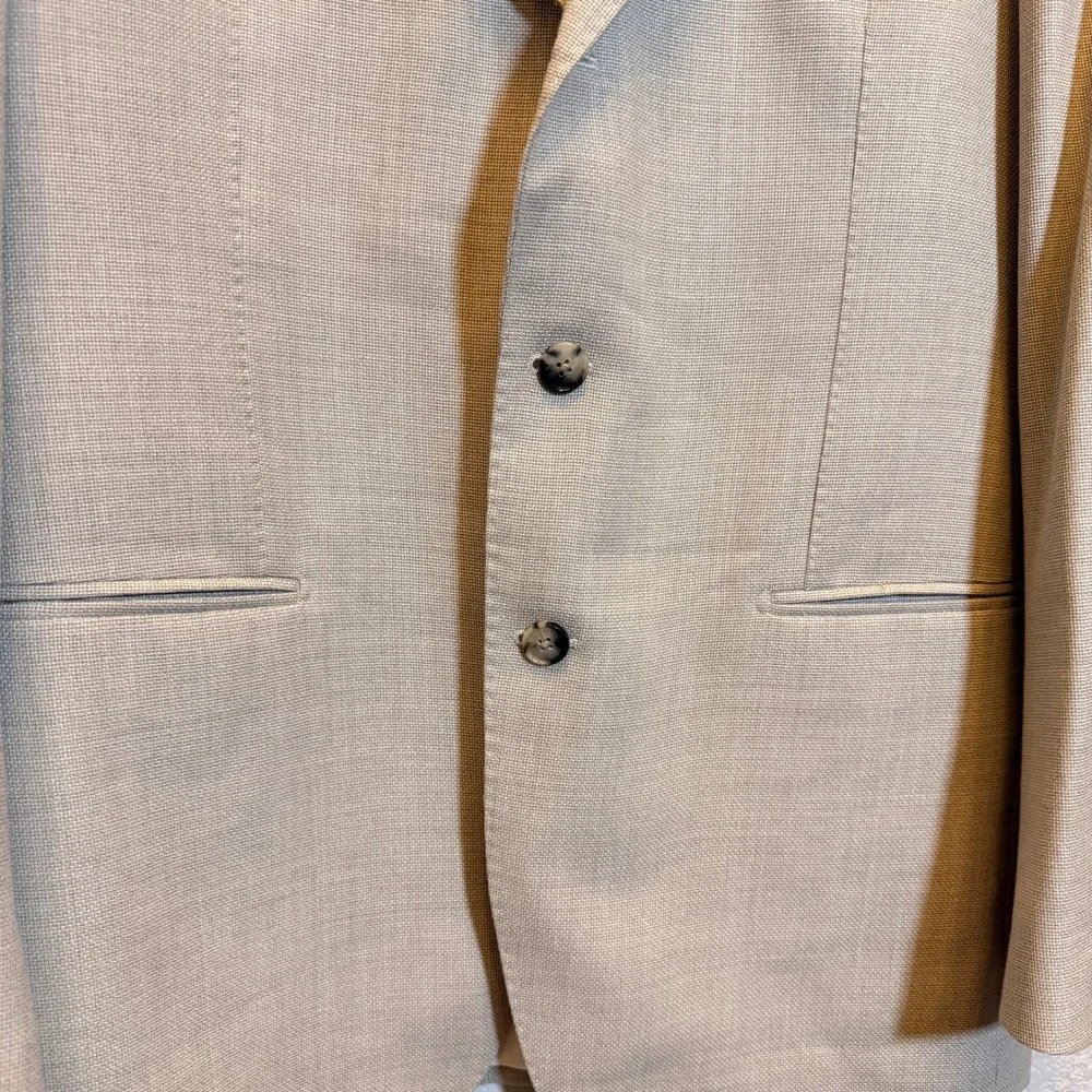Suitsupply Vitale Barberis Canonico Wool Suit Mens 44R Beige Havana Soho Slim